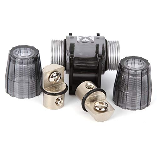 NVX XMANL48 4/8 Gauge Mini-ANL/MANL/AFS Inline Fuse Holder – Solid Brass with Satin Chrome Finish – Car and Marine Audio Circuit Protection