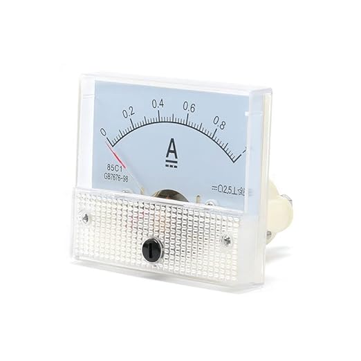 85C1 Pointer Ammeter DC 1A 85C1 Circuit Testing Charging Battery Ampere Tester Gauge Ammeter 64x60x56mm DC 0-1A Accuracy 2.5