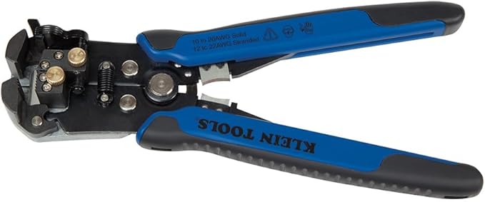 Klein Tools 80013 Wire Stripper / Ratcheting Crimper, Electrical Crimping Tool Kit with Automatic Wire Stripper and Ratcheting Insulated Terminal Crimper, 2-Piece