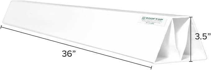 9-Pack 36" PVC Rooftop Support - Can Be Cut to Desired Length - Roof Blocks for Conduit - PVC Pipe Support for Gas Pipe, Conduit, HVAC Units, Mechanical, Condensate Lines on Roofs - from MIRO-CG