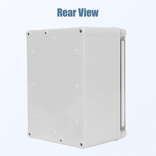 LeMotech Junction Box IP67 Waterproof Dustproof Electrical Box Project Box DIY Enclosure Gray with Transparent Clear Cover, External Size 6.9x4.9x3.9in (175x125x100mm)