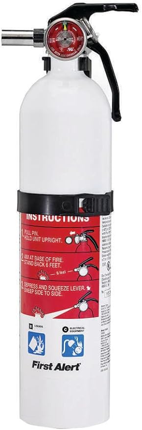 First Alert REC5 Recreation Fire Extinguisher, UL Rated 5-B:C, White, 1-Pack