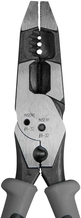 Klein Tools J215-8CR Multitool Pliers, Made in USA, Hybrid Multi Purpose Tool / Crimper, Wire Stripper, Bolt Shearing, Wire Grabbing, Twisting, Looping