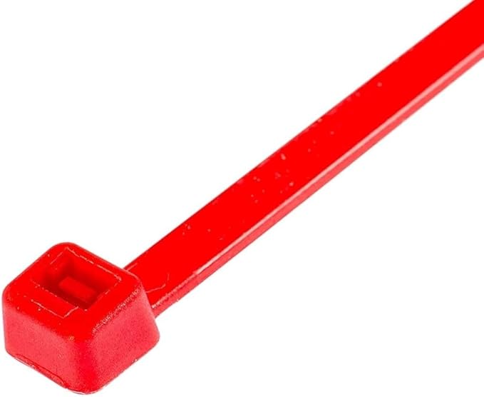 GTSE 8 Inch Red Zip Ties, 1,000 Bulk Pack, 18lb Strength, UV Resistant Small Nylon Cable Ties, Self-Locking 8" Tie Wraps