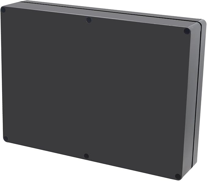 Project Box ABS Black Electrical Boxes IP65 Outdoor Waterproof Box Electronic Junction Box Power Enclosure with Cable Glands for DIY Project 11.42x8.27x2.48 inch (290 x 210 x63 mm)