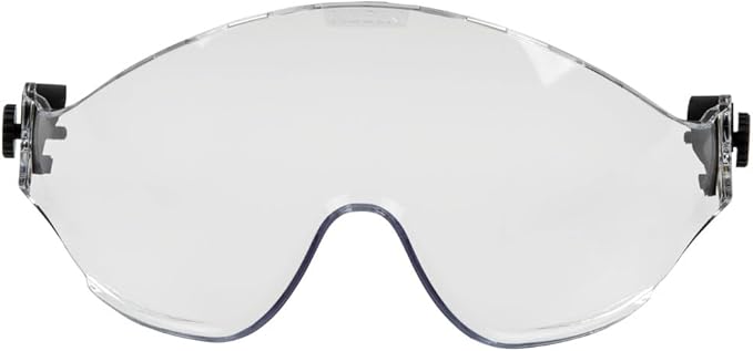 Klein Tools VISORCLR Clear Visor for Hard Hat and Safety Helmet, Low Profile, Impact Rated, Anti Fog, Scratch Resistant, Flip-Up, UV Protection