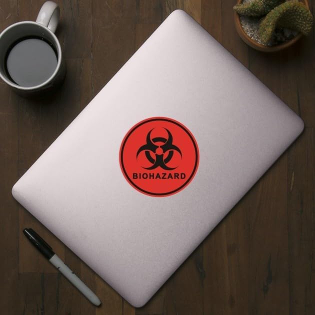 Biohazard ISO Safety Label Stickers – 4"x4" Vinyl Decals (Pack of 5), Weatherproof for Windows, Cars, Containers, Indoor/Outdoor Use