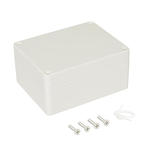 LeMotech Waterproof Dustproof IP65 ABS Plastic Junction Box Universal Electric Project Enclosure Pale Gray 4.5 x 3.5 x 2.1 inch (115 x 90 x 55 mm)