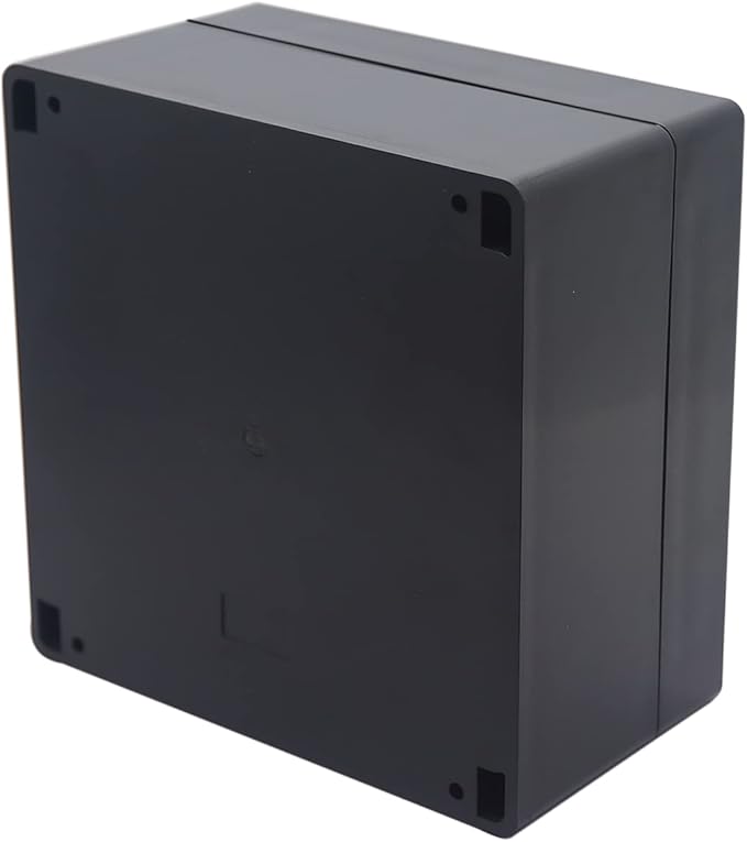 Project Box ABS Black Electrical Boxes IP65 Outdoor Waterproof Box Electronic Junction Box Power Enclosure with Cable Glands for DIY Project 6.3 x 6.3 x 3.54 inch (160x160x90mm)