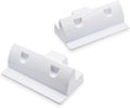 2-Pack White PC No-Drill Solar Panel Corner Mounting Brackets, RV Boat Van Roof Installation Kit, Heavy-Duty UV Resistant & Waterproof for Trailers Yachts