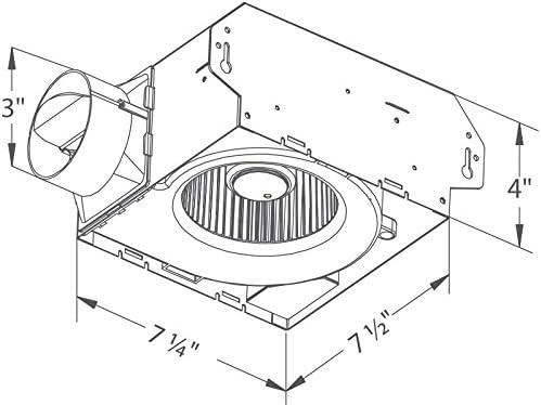DELTA ELECTRONICS (AMERICAS) LTD. BreezSlim SLM50 50 CFM Exhaust Bath Fan, White