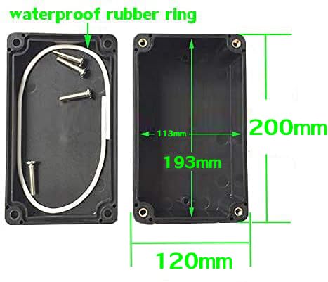 DIY Electrical Box,Universal Junction Box,Dustproof Waterproof IP67 ABS Plastic Box,with 4pcs x M16 Cable Gland,7.8x4.7x2.2 inch (200 * 120 * 56mm)