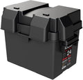 Battery Box Snap-Top Rugged Design Black Reinforced Plastic Fully Ventilated 10-1/2 Inch Length x 7.2 Inch Width x 9.6 Inch Height Internal Dimension