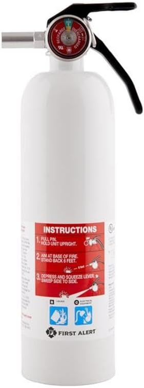 First Alert REC5 Recreation Fire Extinguisher, UL Rated 5-B:C, White, 1-Pack