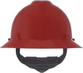 MSA V-Gard Full-Brim Hard Hat with Suspension - Polyethylene Shell, Superior Impact Protection and Self Adjusting Crown Straps - Standard Size Hard Hat