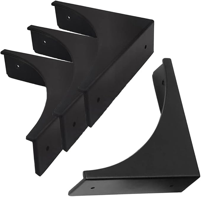 Mizhang Metal Corner Protector, Retro Antique Decorative Furniture Edge Corners Guard Safety Covers Bumpers for Desk Speaker Jewelry Box Cabinet, Black