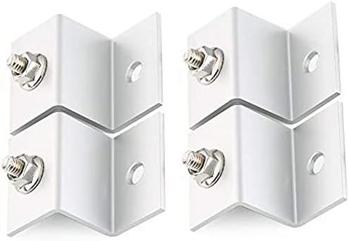 F-ber 1 Set (4pcs) Solar Panel Mounting Hardware Z Type Bracket Aluminum W/Stainless Bolt for RV Boat Off Grid 38mm Width Solar Panels (38 * 25 * 27mm/1.49"*0.98"*1.06")