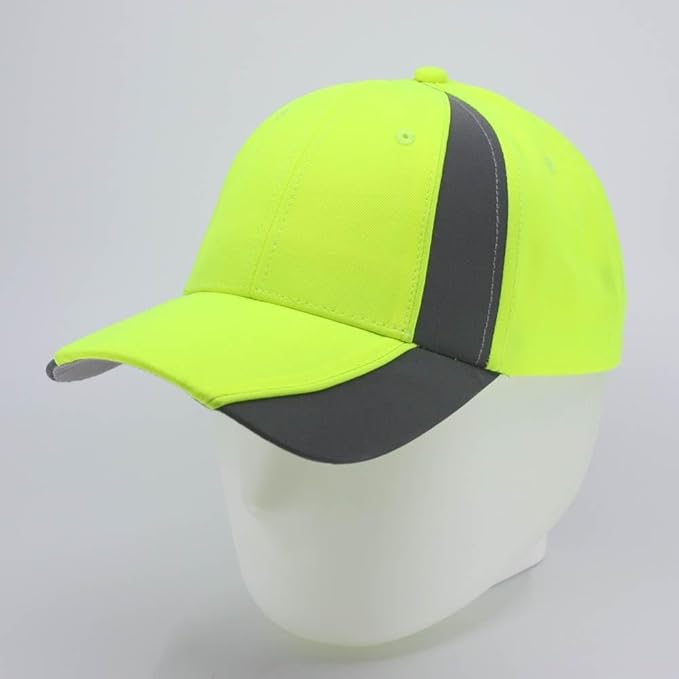 The Vintage Year Reflective High Visibility Piping Neon Polyester Twill Low Profile Structured Baseball Cap