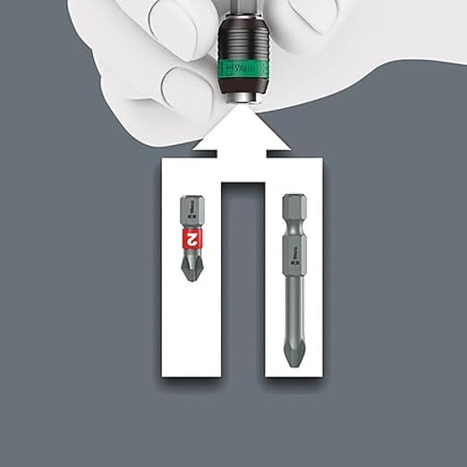 WERA 05074717001 Series 7400 Kraftform Pistol Handle, pre-Set Adjustable Torque Screwdrivers (3.0-8.8 Nm) with Rapidaptor Quick-Release Chuck, Art. no. 7462 x 3.0 Nm x 3.0-6.0 Nm