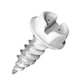 Malco 8X2 White Zip-in Self-Piercing Screws | 1/4" Slotted Hex Washer Head Sheet Metal Screws | Fast & Easy Piercing | Zinc Plated (250 Count)