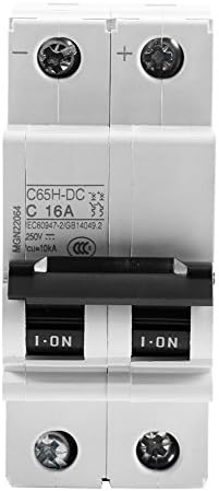 Low Voltage DC Miniature Circuit Breaker 2P 250V 63A for Solar Panels DIN Rail Mount