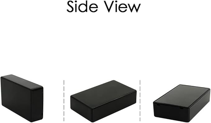 LeMotech 5Pcs ABS Plastic Electrical Project Case Power Junction Box, Project Box Black 3.9 x 2.4 x 1.0 inch (100 x 60 x 25 mm)