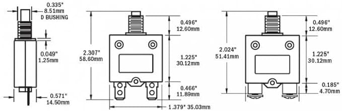 Blue Sea Systems Push Button Reset-Only CLB Circuit Breakers with Screw Terminals