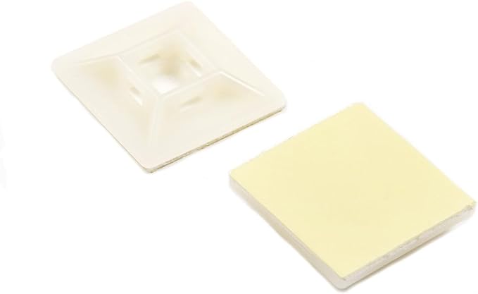 ZipTie.com 1-inch Natural Zip Tie Mounts, UL 21 Listed, 100-Pack