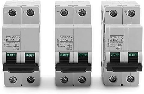 Low-Voltage DC Miniature Circuit Breaker for Solar Panels Grid System - din Rail Mount, 2P 250V Breaker DC Circuit Amp Solar Double Pole (32A)