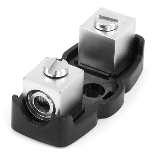 NVX XMFH48 4/8 Gauge Mini-ANL/MANL/AFS Inline Fuse Holder – World's Smallest – Forged Brass with Satin Chrome Finish & High-Temp Polycarbonate Cover – Car & Marine Audio Protection