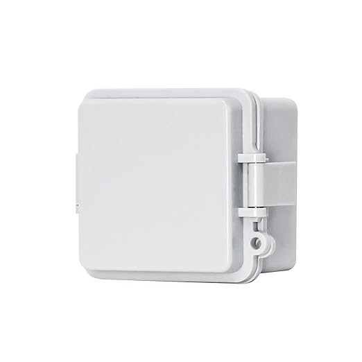 Weatherproof Electrical Box - Project Box Outdoor ABS Plastic Junction Box,Universal DIY Project Box for Indoor/Outdoor Use with Wall-Mount Bracket (3.5"x3.4"x2.3")