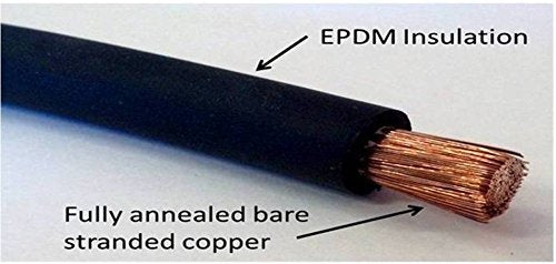 4/0 Gauge 4/0 AWG 150 Feet Black Welding Battery Pure Copper Flexible Cable Wire - Car, Inverter, RV, Solar