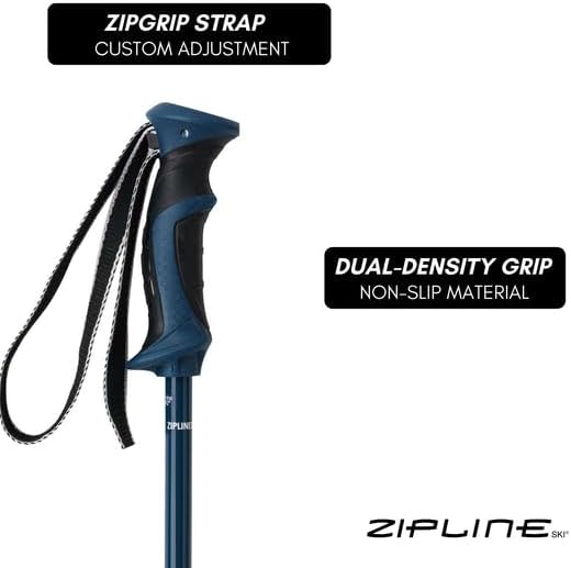 Zipline Lollipop 14.0 Graphite Carbon Composite Ski Poles – Lightweight, Durable, All-Mountain – Ergonomic Grip, Vibration Dampening, Ideal for Groomers and Freestyle. Choice of Skiers