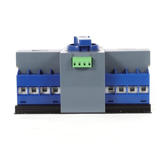 4P 63A Dual Power Automatic Transfer Switch AC 110V ATS Manual Switch Changeover Generator Transfer Swit-ch Tool 50HZ/60HZ (4P/63A Blue)