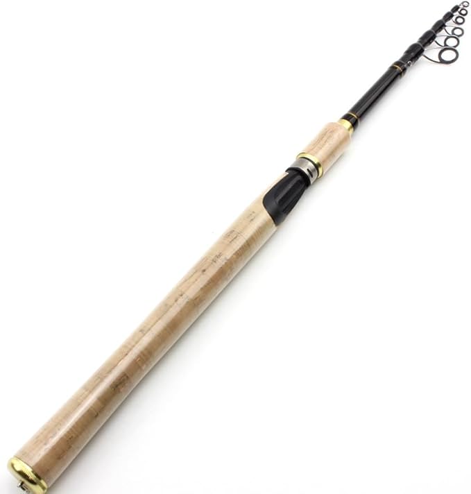 1 Piece Model YG028 1.8m 2.1m 2.4m 2.7m Spinning Fishing Rod M Power Hard Telescopic Carbon Fiber Travel Pole Wooden Handle