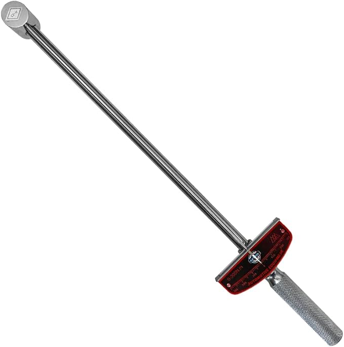 1/2 Inch Drive 20" Dual-Drive Beam Torque Wrench 0-300Nm/0.1kg Increments SAE/MM Compatible