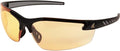Edge DZ114-G2 Zorge G2 Wrap-Around Safety Glasses, Anti-Scratch, Non-Slip, UV 400, Military Grade, ANSI/ISEA & MCEPS Compliant, 5.04" Wide, Black Frame/Amber Lens