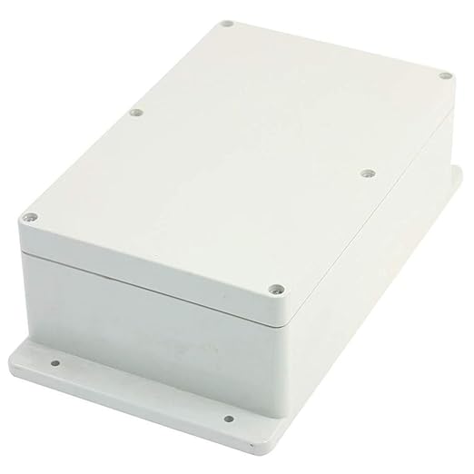 ABS Plastic Junction Box Dust-Proof Waterproof IP65 Indoor Outdoor Electrical Enclosure Box Universal Project Enclosure with Fixed Ear Grey 230mmx150mmx85mm 9 x 5.9 x 3.3 Inches