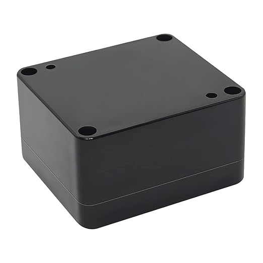 LeMotech Electrical Box ABS Plastic Project Box IP65 Waterproof Junction Box Project Case Universal Enclosure for Electronics Black 2.48x 2.28x 1.37 inch(63x58x35mm)(Pack of 1)