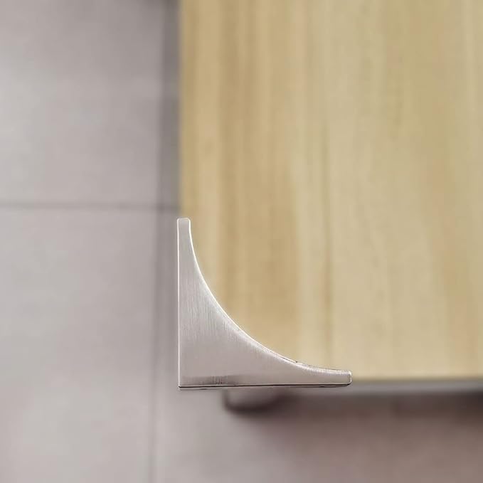 Corner Guards, Metal Corner Protectors for Furniture, Vintage Decorative Corner Guards for Box Table Doors Wood Furniture Edge Cover Safety Guard Pack of 4 Brushed Silver Finish Corner