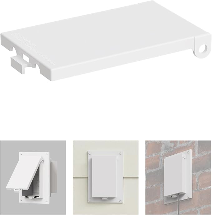Type 3r Enclosure Cover, DBVW-1 Outdoor Outlet Cover for Wet Locations (Vertical), Electrical Box Replacement Cover for DBVR1W/DBVS1W/60VW in Box Electrical Outlet Box - White(1-Pack)