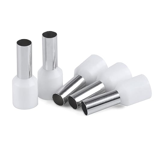 XHF 200 PCS AWG 6/16mm² Wire Ferrules Insulated Copper Crimp Connectors, Crimp Pin Cord End Terminals White