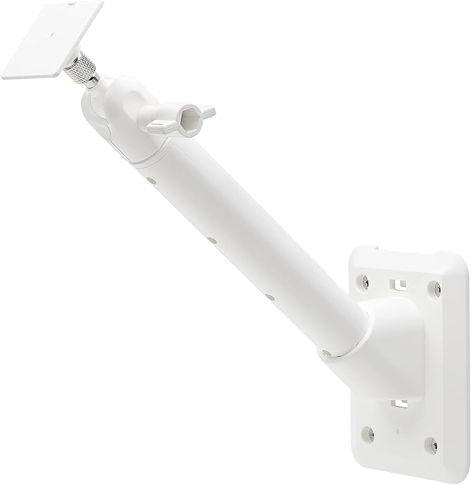 Holicfun Universal Solar Panel Wall Mount for Ring, Eufy, Arlo, Wyze, Reolink Solar Panels and More, Extended Mounting Arm, Multi-Angle Adjustable (White)