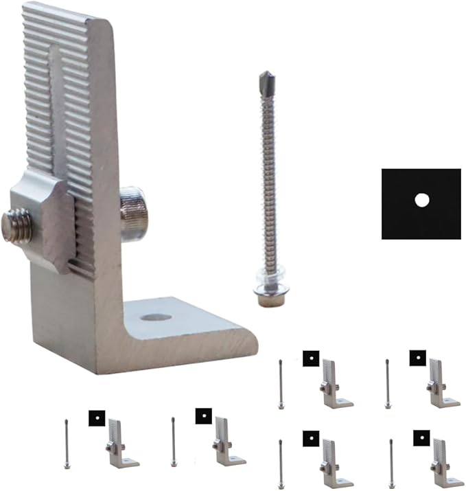 Solar Panel Mounting Bracket L Shape for Split Tin Mounting Bracket, 6 Pack