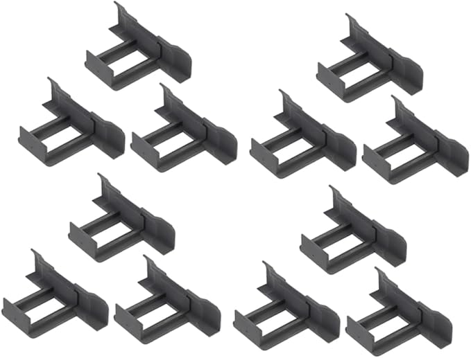 12pcs Solar Panel Water Drainage Clips Photovoltaic Cleaning Brush Deflector Clip Mounting Clamps for Outdoor Maintenance