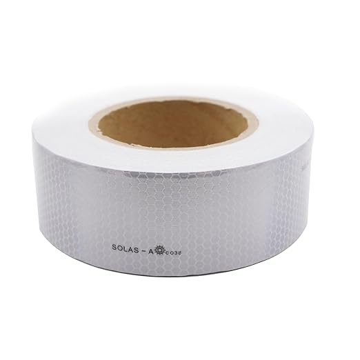 Solas Reflective Marine Tape Silver Waterproof Glass Bead Safety Warning Tape High Adhesive(2IN X 98FT) 5CM X 30M Universal Application for Cars, Trailers, Boats, Motorcycles