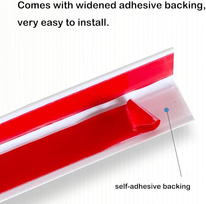 Colorful Rubber Wall Corner Guard Edge Protector,Anti-Collision Strip, Self-Adhesive Wall Guards, Safety Edge & Corner Guards, Length 3.28 ft,White