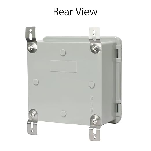 Junction Box IP65 Waterproof Electrical Box Outdoor ABS Plastic Project Box Hinged Shell Universal Enclosure Box with Mounting Plate, Wall Brackets, Cable Glands 5.9" x 5.9" x 3.5"