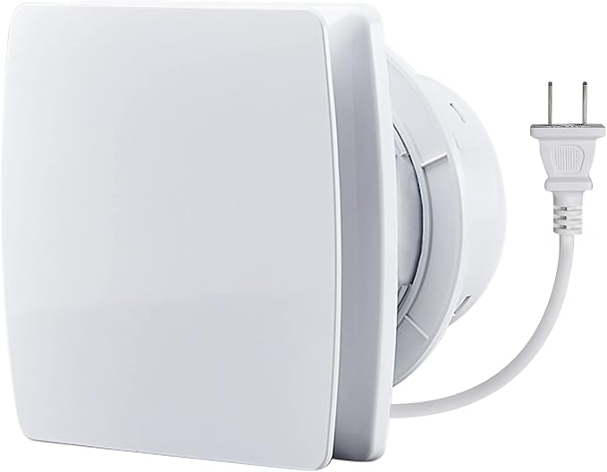 Exhaust Fan 4" Home Ventilation Fan Window and Wall Mount Vent Fan for Kitchen Bathroom Workshop Garage (110v/12W/White)