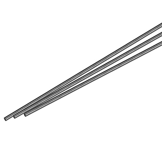 MECCANIXITY Carbon Fiber Rod, 4mm x 300mm for RC Plane DIY Tool Wing Tube Quadcopter Arm, Pack of 3